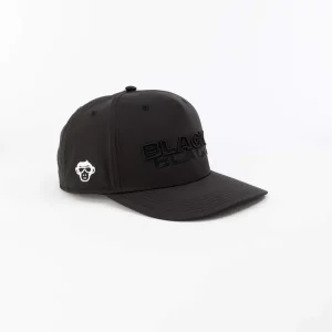 All Black Typography Baseball Cap