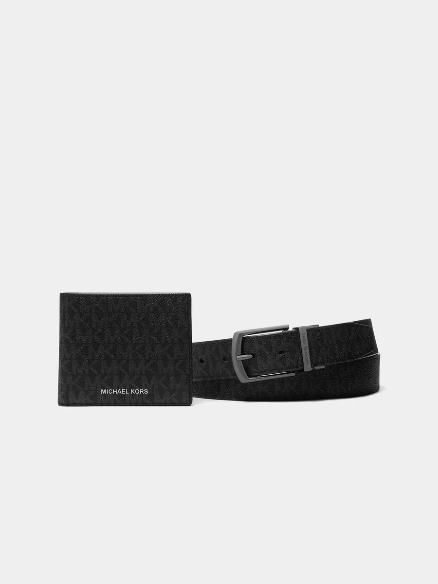 Monogram Black Wallet Belt Set - Image 2