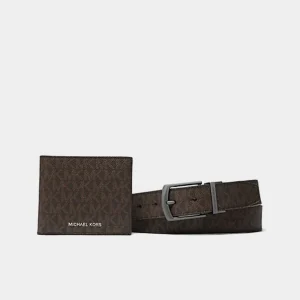 Monogram Brown Wallet Belt Set
