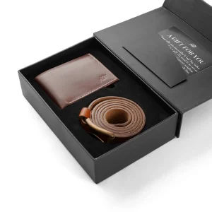 Classic Brown Leather Gift Set