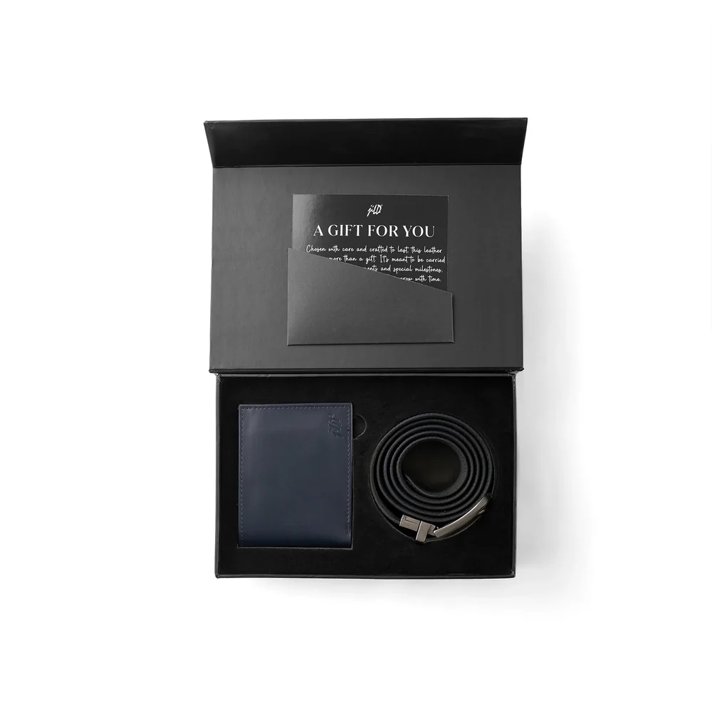 Navy Leather Gift Set Edition - Image 2