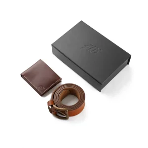 Classic Brown Leather Gift Set