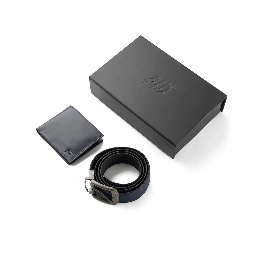 Navy Leather Gift Set Edition