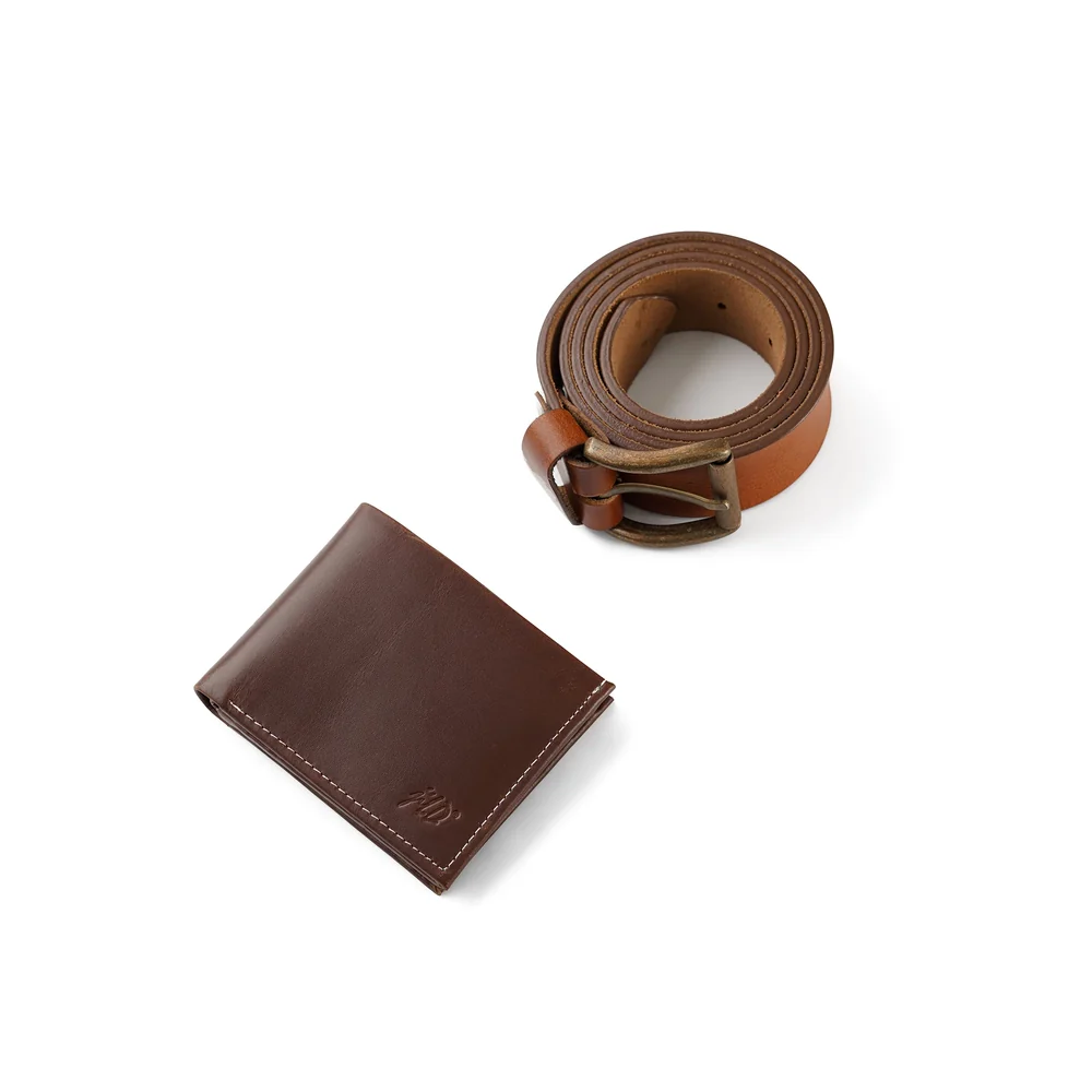 Classic Brown Leather Gift Set - Image 3