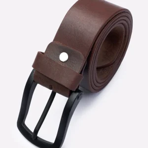 Dark Brown Matte Buckle Belt