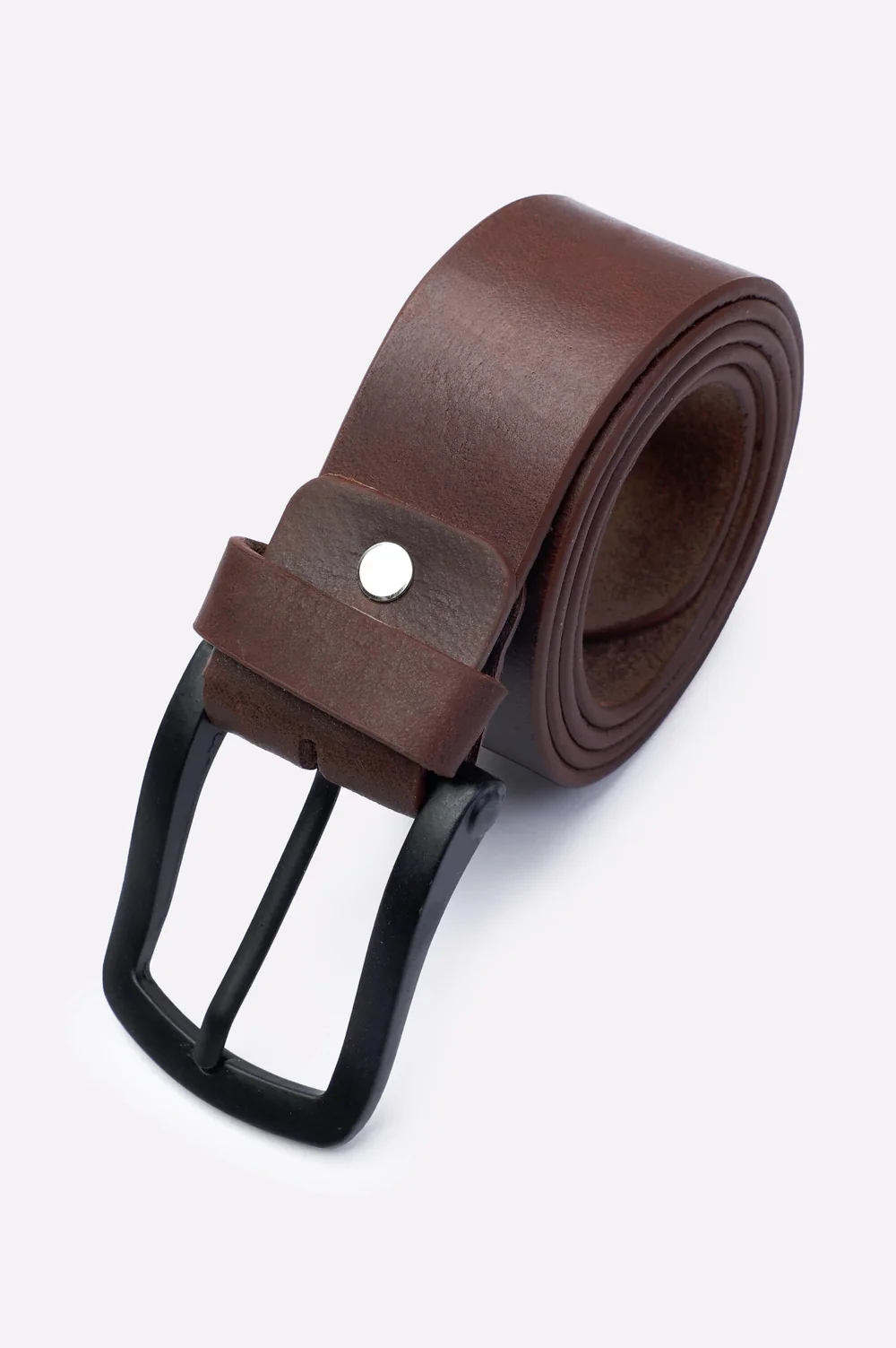 Dark Brown Matte Buckle Belt