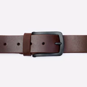 Dark Brown Matte Buckle Belt
