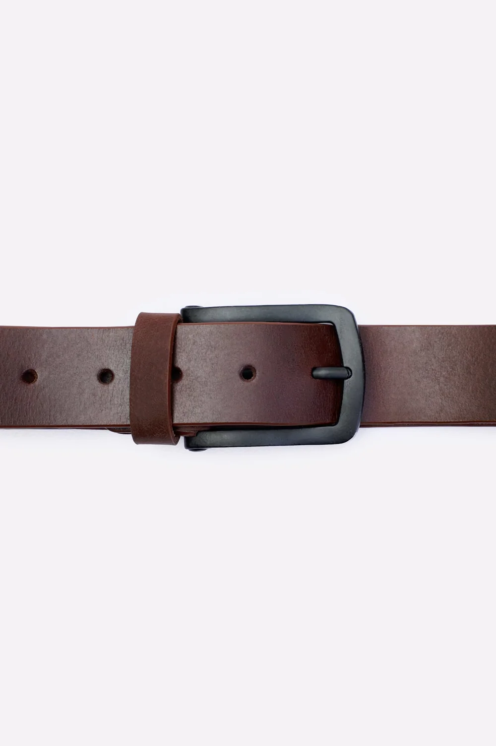 Dark Brown Matte Buckle Belt - Image 2