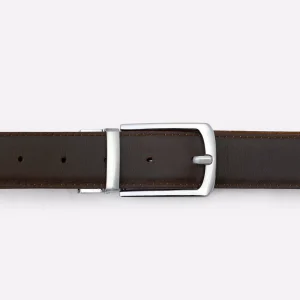 Brown Suede Leather Pin Belt