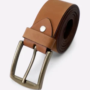 Classic Tan Genuine Leather Belt