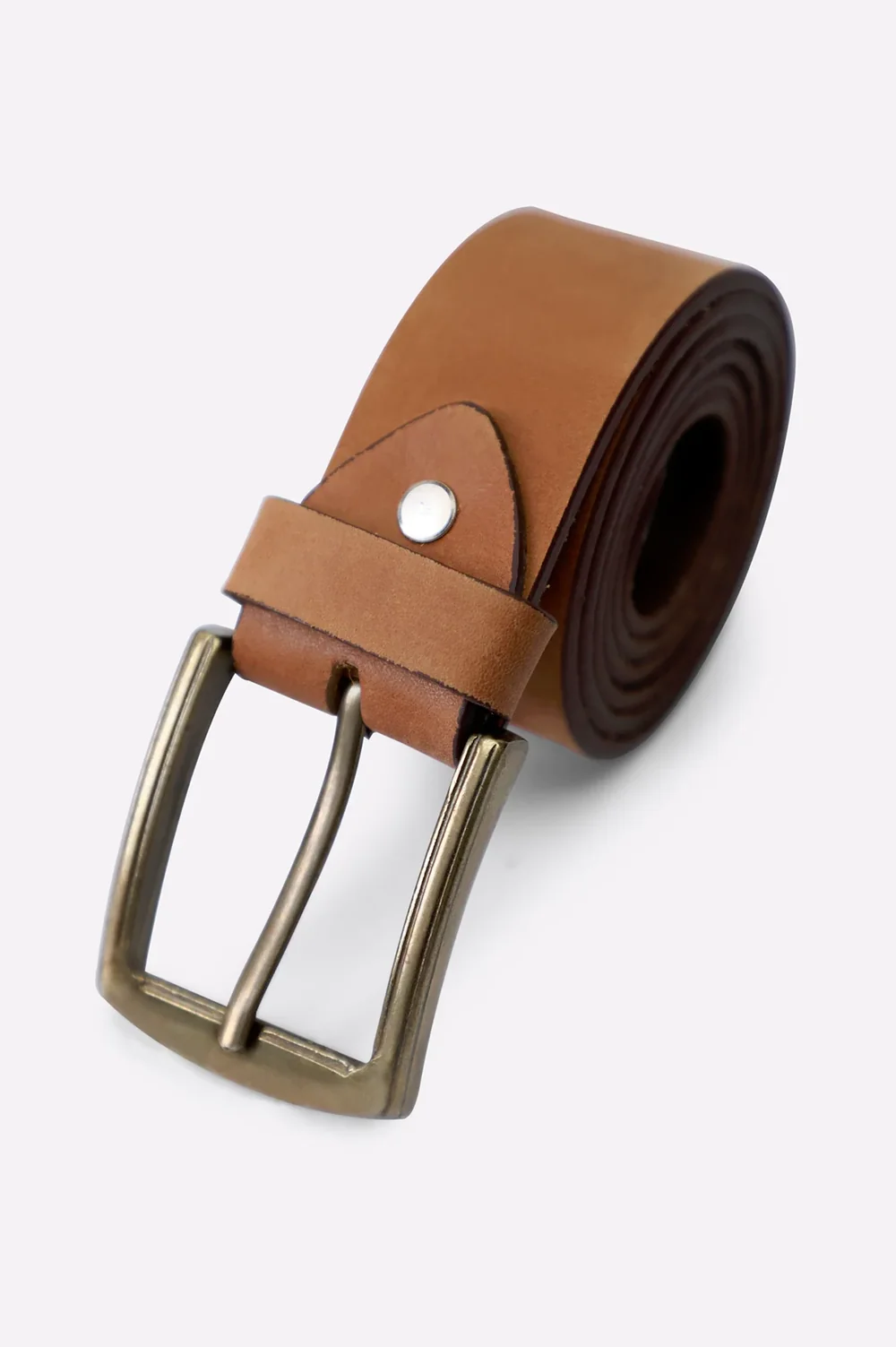 Classic Tan Genuine Leather Belt