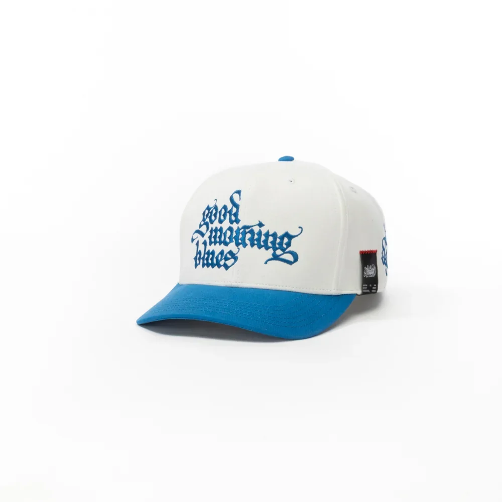 Blue Embroidered Graphic Baseball Cap - Image 4