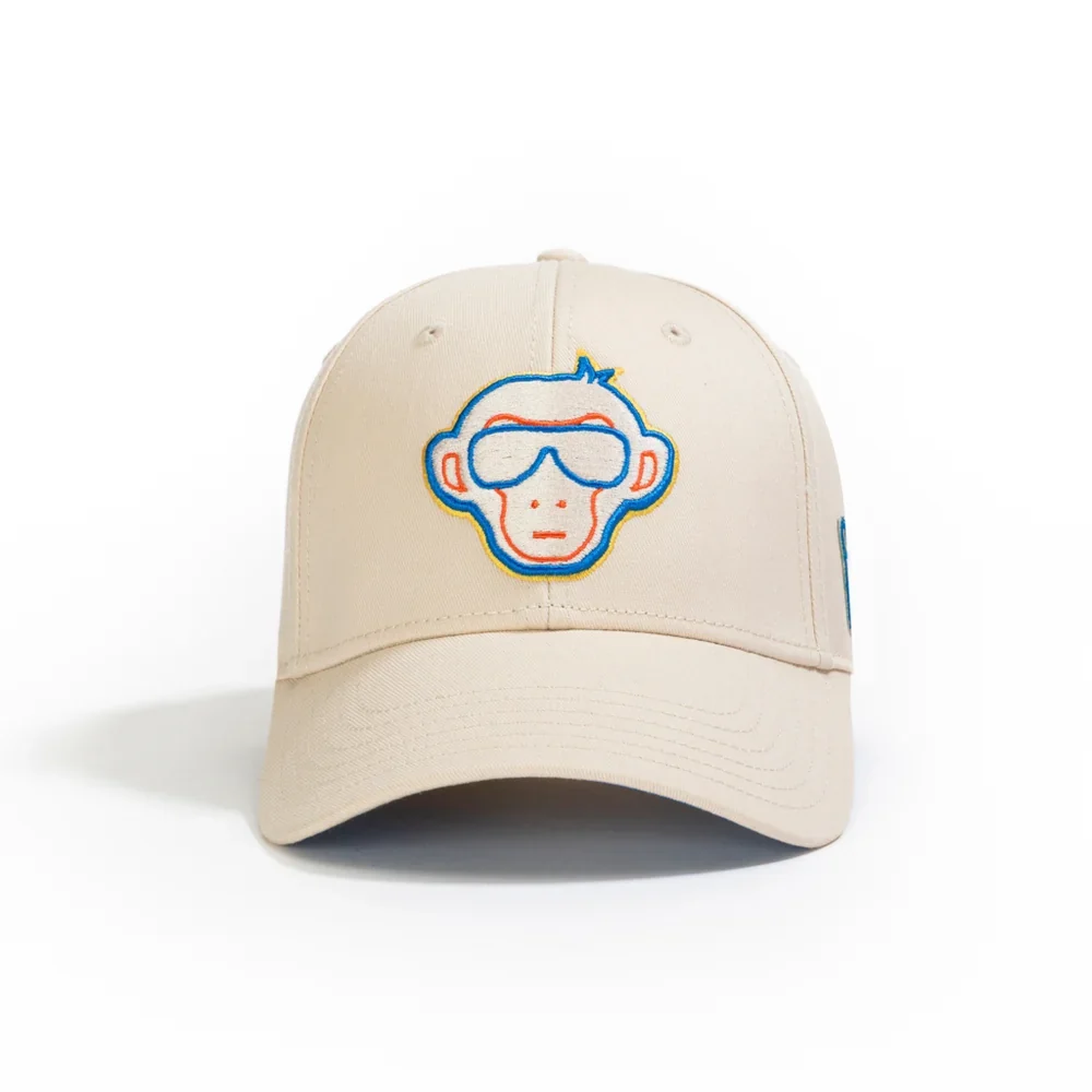 Beige Monkey Graphic Baseball Cap - Image 3