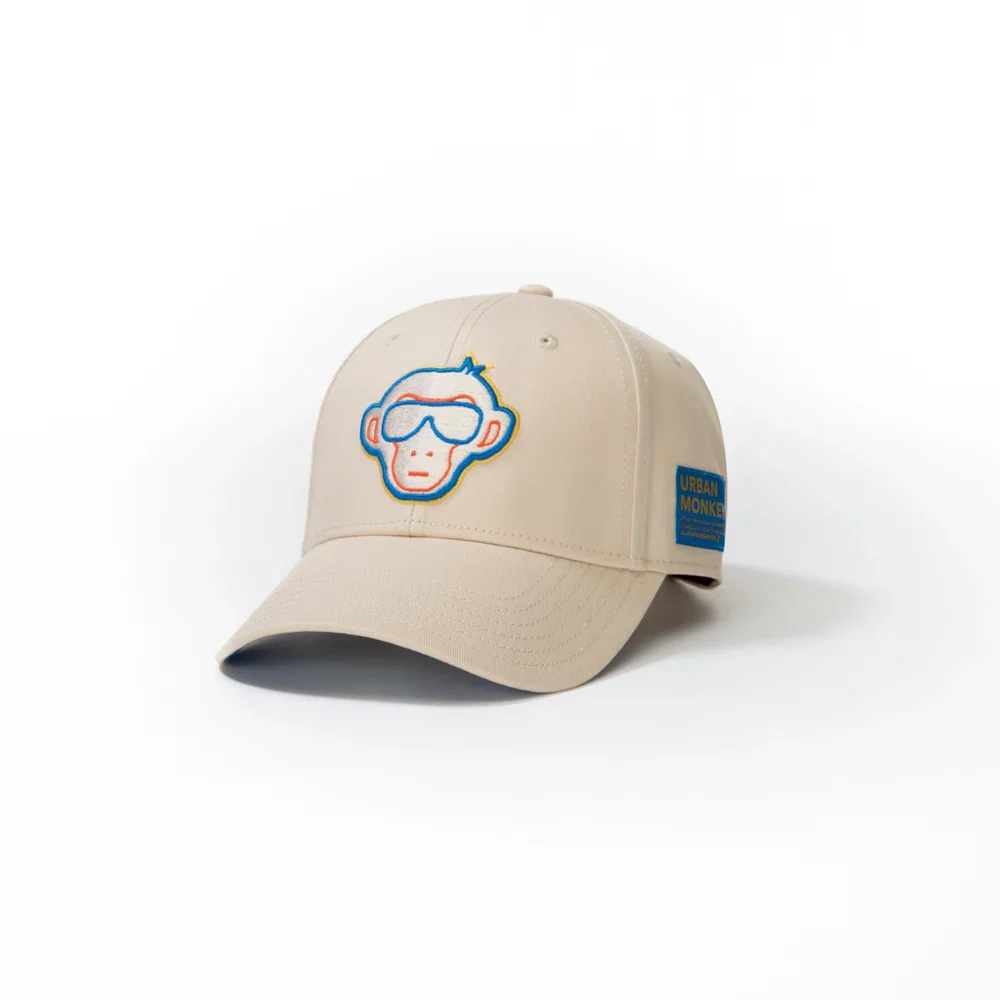 Beige Monkey Graphic Baseball Cap - Image 4