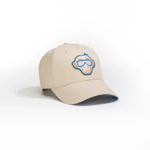Beige Monkey Graphic Baseball Cap